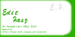 edit hasz business card